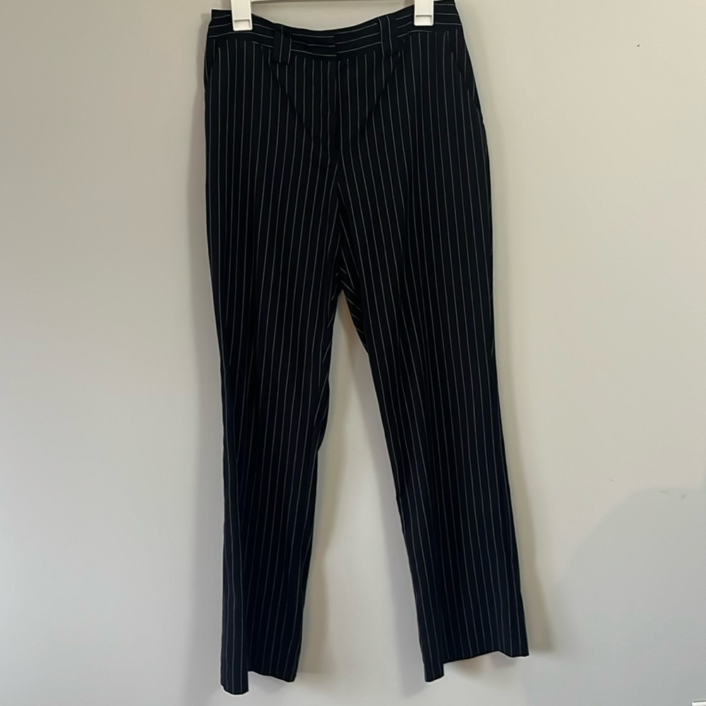 Striped work slacks
